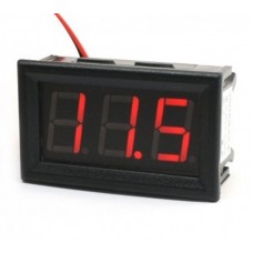 Вольтметр цифровой DC 4,5-30В, красный, три вывода 0,56