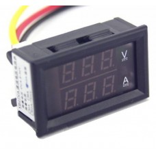 Вольтметр-амперметр встраиваемый / Umsr=4,5...30V, Imsr=0...50A (75mV), 0.28