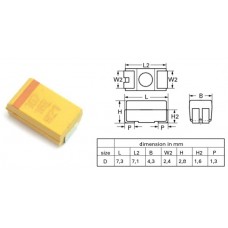 100mkF / 16V / тантал. D / ±20% 