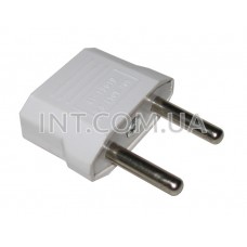 Вилка-розетка переходник (адаптер) США-Европа / 250VAC, 6А / черный/белый