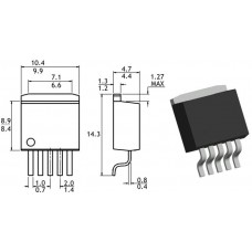 XL6019 / имп. стаб. + MOSFET тр. / Uin=5...40V, Uout=5...40V, Iout=5A / TO263-5L / XLSEMI