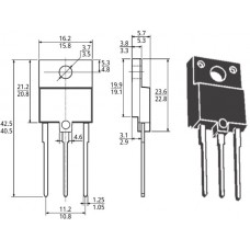 BU808DFH / транзистор NPN / Ic=8A / Uce=700V / ISOWATT218 / ST / сборка Дарлингтона, высоковольтный