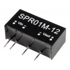 DC-DC преобразователь / SPR01M-12 / 1W / Uin=12V / Uout=12V / SIP7 / Mean Well 