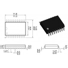 ULN2803D / транзисторная сборка / 8 тр. Дарлингтона с защ. диод. на вых. / UTC / SO18-300