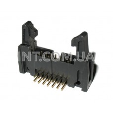 SCM-14R (LR-14) / вилка серии IDC на плату, угловая с защелкой / 2x7 / шаг 2.54mm