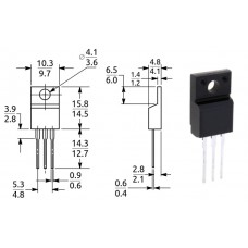 TK12A65D / транзистор N-канал / Id=12A / Uds=650V / Rds=0.46Ω / TO-220FP / TOSHIBA 