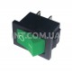 Переключатель клавишный / 220V / 6A / 2 контакта / KCD1-A1-101O11-EB / с фиксацией / зеленый