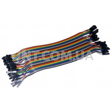 Шлейф 40 проводников / шаг 1,27 mm / цветной, L=20cm, с разъемами BLS 