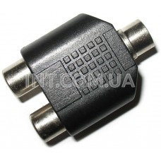 Переходник аудио / гнездо 3,5 mm стерео - 2 гнезда RCA / пластик