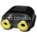 Переходник аудио / гнездо 3,5 mm стерео - 2 гнезда RCA / пластик