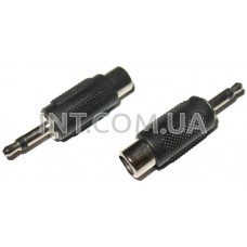 Переходник аудио / штекер 3,5 mm моно - гнездо RCA / пластик  