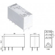 Реле RM85-2011-35-1005 / I=16A / U=250VAC / Ucoil=5VDC / NO/NC / 29x12.7x15.7mm / RELPOL