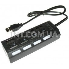 USB Hub (хаб) / 4 порта / с выключателями портов и индикацией питания портов