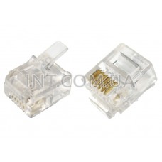 RJ11-6P6C / вилка телефонная на кабель / 6 контактов