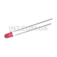 Светодиод / 3mm матовый / красный 200-300mcd 2.0-2.2V