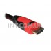 Кабель HDMI - HDMI / L=10m, толщина=8mm / черно-красный 