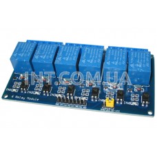 Модуль реле на SRD-05VDC-SL-C, 6 каналов
