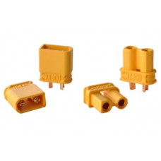 Гнездо и штекер питания DC / XT30U-F/M / AMASS / на кабель, пластик, для выс.ток. цепей