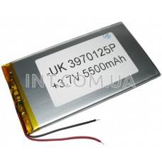 Аккумулятор / Li-Po / 3970125P / 5500 mAh / 3.7V / с защитой / 125x70x4mm / 2 провода 