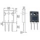IRFP22N50A / транзистор N-канал / Id=22A / Uds=500V / Rds=230mΩ / TO-247AC / VISHAY