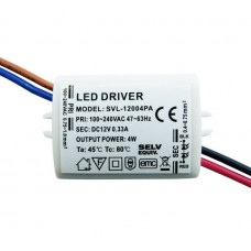 ACDC / P=4W / Uout=12V / SVL-12004PA / пластиковый корпус / 52x27x21mm