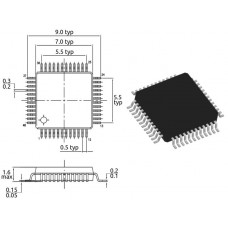 EC5575 (AS15-F) / 14+1-канальный буфер с опорными напряжениями для гамма коррекции TFT LCD / TQFP48