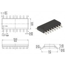 CH340C / преобразователь USB-UART(RS232/RS485) / SO16