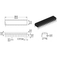PIC16F873A-I/SP 8-бит микр-р / DIP28 / Microchip