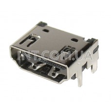 Гнездо HDMI-1J / на плату, 4 ножки крепления / KLS1-285-1-N-1-R