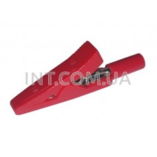 Крокодил / L=55mm / 10A / 60VDC / красный / на щуп мультиметра