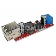 Понижающий DC-DC преобразователь на LM2596 / Uin=5...35V, Uout=5V, Iout=3A, 2xUSB 