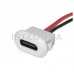 Гнездо USB type C (тип C) / монтажное на корпус, с защелками, с проводом L=100mm, 2 вывода, белый