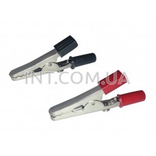 Крокодилы / L=52mm / I=3А / пара: красный и черный / тестерные