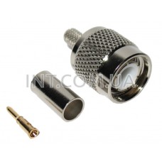 Штекер F / монтажный, на кабель, EM-TC001-RG58-NGT / серый металл / Emico 