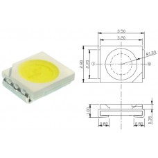Светодиод / SMD 3528 / желтый ультраяркий / UL-A-3528U6YC / 250mcd / 20mA / 120° / EXCEED 