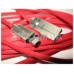 Кабель USB A - USB type-C (тип C) / L=2m / Lightning Apple, тканевая оплетка, прям. штекеры, красный