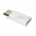 Переходник (адаптер) USB type-C (тип C) - USB micro, моноблок, белый