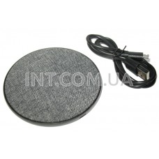 Зарядное устройство безпроводное W02 / 5...9V, 1.2А, 10W, стандарт Qi, QC3.0, тканевое