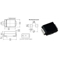 Диод Шоттки / SS14 / I=1A / U=30V / DO-214AC/SMA