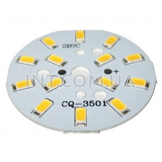 Светодиодная подложка / CQ-3501 / 7W, 770Lm, 12...24VDC, 3400K, D=48mm / для ремонта LED ламп