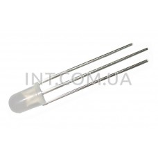 Светодиод / 5mm матовый, белый / красный-зеленый / 60° / 3 вывода, ОА