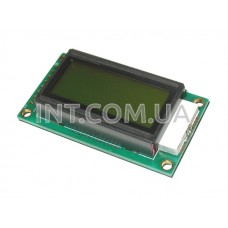 LCD / WH0802A-YGK-CT / 8x2 / есть Кириллица / желто-зел. LED подсветка / 58х32х10mm / WINSTAR