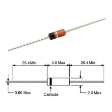 Стабилитрон / Ust=3,9V / P=0.5W / BZX55-C3V9 / DO-35 / DC