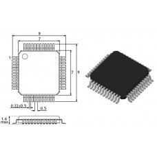 FT2232D / преобразователь USB-2xUART(RS232/RS422/RS485) / LQFP48 / FTDI
