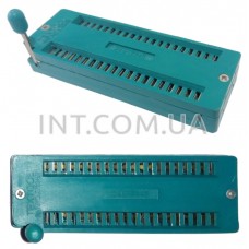 Панелька ZIF40 с нулевым усилием / шаг 2.54 mm / 40 контактов / DIP socket / узкая