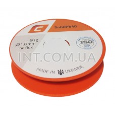 Припой / ПОС 60 / проволока без флюса, D=1mm, Sn60Pb40 / катушка / 50g
