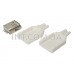 Гнездо USB A / на кабель + корпус / 4 вывода / USBA-1J-C / белый