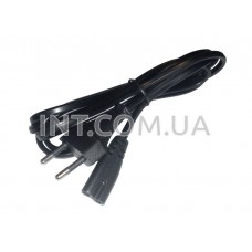 Шнур сетевой / 2x0.75mm2 / L=1.2m / черный