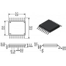 AD7798BRUZ / ADC 16 bit / 3 дифф. канала / 4,17...470 sps / PGA=1...128 / 3wire TSSOP16 / AD