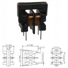 LTE-UU9801	Дроссель / 2.2mH / 16.5x16.5x11mm, U=250V, проходной фильтр / аналог UU9LFNP-B222